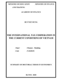 Summary of Doctoral thesis in Economics: The international tax cooperation in the current conditions of Vietnam