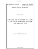 Luận án Tiến sĩ Toán học: Điều kiện tối ưu cho bài toán cân bằng Vectơ dưới ngôn ngữ của đạo hàm tiếp liên