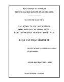 Luận văn Thạc sĩ Kinh tế: Tác động của các nhân tố đến dòng vốn FDI vào trong nước - Bằng chứng thực nghiệm tại Việt Nam