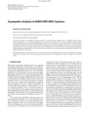 Báo cáo hóa học: Asymptotic Analysis in MIMO MRT/MRC Systems Quan Zhou and Huaiyu Dai