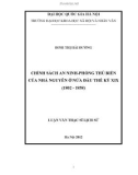 Luận văn Thạc sĩ Lịch sử: Chính sách an ninh phòng thủ biển của nhà Nguyễn ở nửa đầu thế kỷ XIX (1802 - 1858)