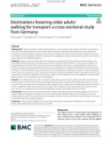 Destinations fostering older adults' walking for transport: A cross-sectional study from Germany