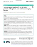 Standards and quality of care for older persons in long term care facilities: A scoping review