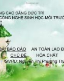 Bài báo cáo An toàn lao động: Hóa chất