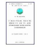 Luận án tiến sĩ Dược học: Tổng hợp và thử tác dụng sinh học của một số acid hydroxamic mang khung 2-oxoindolin