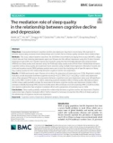 The mediation role of sleep quality in the relationship between cognitive decline and depression