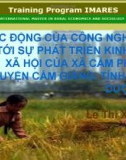 Đề tài: TÁC ĐỘNG CỦA CÔNG NGHIỆP HÓA TỚI SỰ PHÁT TRIỂN KINH TẾ XÃ HỘI CỦA XÃ CẨM PHÚC HUYỆN CẨM GIÀNG, TỈNH HẢI DƯƠNG