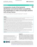 Comparative study of the bacterial distribution and antimicrobial susceptibility of uropathogens in older and younger patients with urinary stones