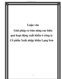 Luận văn tốt nghiệp: Giải pháp cơ bản nâng cao hiệu quả hoạt động xuất khẩu ở công ty Cổ phần Xuất nhập khẩu Lạng Sơn