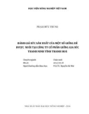 Đề tài: Đánh giá sức sản xuất của một số giống dê được nuôi tại Công ty Cổ phần giống gia súc Thanh Ninh tỉnh Thanh Hóa