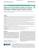 Infuence of oral health on frailty in patients with type 2 diabetes aged 75years or older