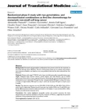 báo cáo hóa học: Randomized phase II study with two gemcitabine- and docetaxel-based combinations as first-line chemotherapy for metastatic non-small cell lung cancer