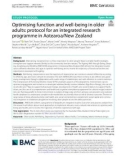 Optimising function and well-being in older adults: Protocol for an integrated research programme in Aotearoa/New Zealand