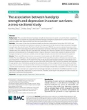 The association between handgrip strength and depression in cancer survivors: A cross-sectional study