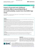 Impact of prenatal and childhood adversity efects around World War II on multimorbidity: Results from the KORA-Age study