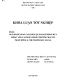 Khóa luận tốt nghiệp: Giải pháp nâng cao hiệu quả hoạt động huy động vốn tại ngân hàng TMCP chi nhánh Bắc Giang