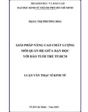 Luận văn Thạc sĩ Kinh tế: Giải pháp nâng cao chất lượng mối quan hệ giữa bạn đọc với báo Tuổi Trẻ Tp.HCM