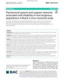 Psychosocial aspects and support networks associated with disability in two longevous populations in Brazil: A cross-sectional study