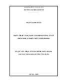 Luận văn Thạc sĩ Tài chính ngân hàng: Phân tích và dự báo tài chính Công ty cổ phần Nhựa Thiếu Niên Tiền Phong