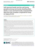 Self-reported health and the well-being paradox among community-dwelling older adults: A cross-sectional study using baseline data from the Canadian Longitudinal Study on Aging (CLSA)