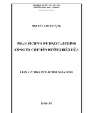 Luận văn thạc sĩ Tài chính Ngân hàng: Phân tích và dự báo tài chính Công ty Cổ phần Đường Biên Hòa