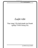 Luận văn: Thực trạng Vốn kinh doanh của Doanh nghiệp TNHH Hoàng Gia