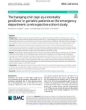 The hanging chin sign as a mortality predictor in geriatric patients at the emergency department: A retrospective cohort study