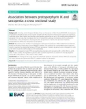 Association between protoporphyrin IX and sarcopenia: A cross sectional study