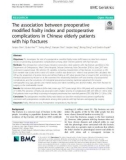 The association between preoperative modified frailty index and postoperative complications in Chinese elderly patients with hip fractures