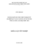 Khóa luận tốt nghiệp: Đánh giá kết quả thực hiện nghị quyết 30a/2008/NQ-CP tại xã Nậm Hăn, huyện Sin Hồ, tỉnh Lai Châu, giai đoạn 2009-2014