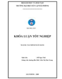 Khóa luận tốt nghiệp Tài chính - Ngân hàng: Phân tích tình hình cho vay xóa đói giảm nghèo tại Ngân hàng chính sách xã hội Huyện An Dương