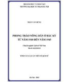 Tóm tắt Luận án Tiến sĩ Lịch sử: Phong trào nông dân ở Bắc Kỳ từ năm 1930 đến năm 1945