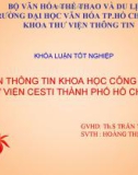 Nguồn thông tin khoa học và công nghệ tại thư viện Cesti thành phố Hồ chí Minh