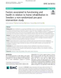 Factors associated to functioning and health in relation to home rehabilitation in Sweden: A non-randomized pre-post intervention study