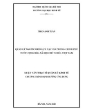 Luận văn Thạc sĩ Quản lý kinh tế: Quản lý nguồn nhân lực tại Văn phòng Chính phủ nước Cộng hòa xã hội chủ nghĩa Việt Nam