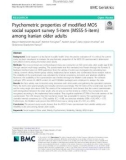 Psychometric properties of modified MOS social support survey 5-item (MSSS-5-item) among Iranian older adults