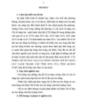 Tóm tắt luận văn Thạc sĩ: Cải thiện chỉ số đào tạo lao động trong chỉ số năng lực cạnh tranh cấp tỉnh (PCI) của tỉnh Quảng Nam