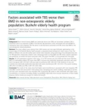 Factors associated with TBS worse than BMD in non-osteoporotic elderly population: Bushehr elderly health program