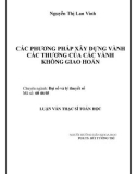 Luận văn Thạc sĩ Toán học: Các phương pháp xây dựng vành các thương của các vành không giao hoán