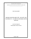 Luận văn Thạc sĩ Văn học Việt Nam: Thơ khuynh hướng Điền viên – Sơn thủy Việt Nam thế kỷ XV – XVI nhìn từ góc độ đặc trưng thẩm mỹ