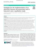 Strategies for the implementation of an electronic fracture risk assessment tool in long term care: A qualitative study