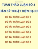 Đề tài thảo luận kỹ thuật điện đại cương