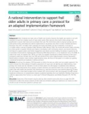 A national intervention to support frail older adults in primary care: A protocol for an adapted implementation framework