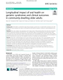 Longitudinal impact of oral health on geriatric syndromes and clinical outcomes in community-dwelling older adults