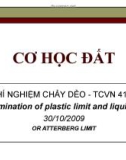 Cơ học đất - Thí nghiệm chảy deo TCVN 4197