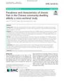 Prevalence and characteristics of chronic Pain in the Chinese community-dwelling elderly: A cross-sectional study