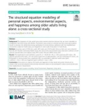 The structural equation modeling of personal aspects, environmental aspects, and happiness among older adults living alone: A cross-sectional study