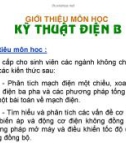 Bài giảng Kỹ thuật điện B: Chương 1 - Mạch điện một chiều