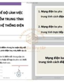 Bài giảng Nhà máy điện và trạm biến áp - Chủ đề 2: Các chế độ làm việc của điểm trung tính trong hệ thống điện