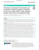 Prevalence and physical characteristics of locomotive syndrome stages as classified by the new criteria 2020 in older Japanese people: Results from the Nagahama study